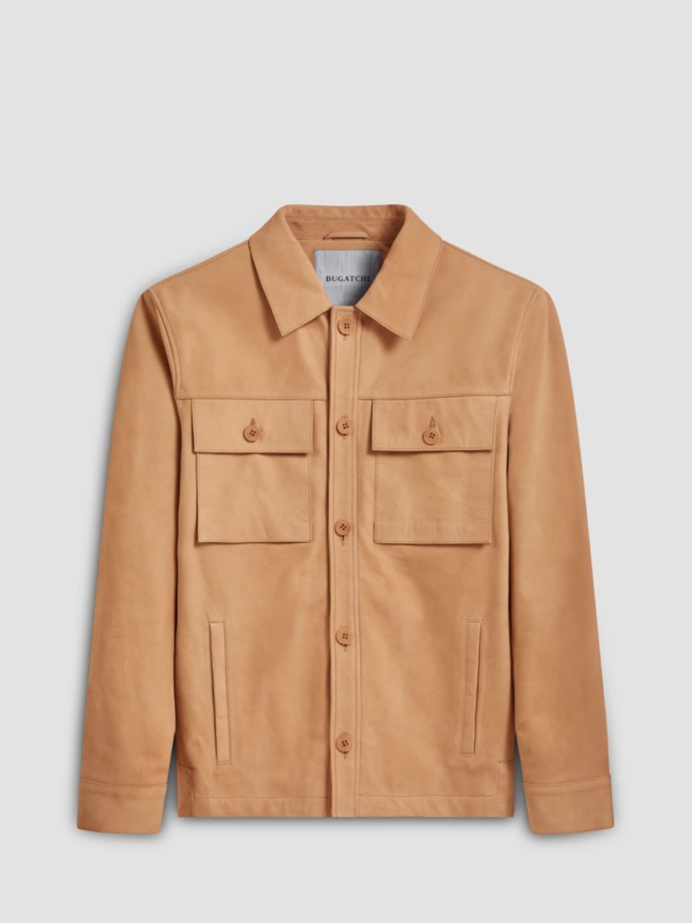 Bugatchi Men's Tan Suede Jacket